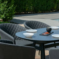 Maze - Outdoor Fabric Ambition 6 Seat Oval Dining Set - Charcoal - Blythe Living