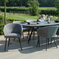 Maze - Outdoor Fabric Ambition 8 Seat Oval Dining Set - Flanelle - Blythe Living