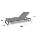 Maze - Outdoor Fabric Allure Sun Lounger - Charcoal - Blythe Living