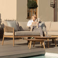 Maze - Porto Rope Weave Corner Sofa Set with Pair of Round Coffee Tables - Blythe Living