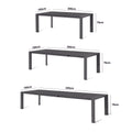Maze - Outdoor Fabric Ambition 6 - 10 Seat Extending Dining Set - Flanelle - Blythe Living