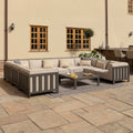 Maze - Outdoor Fabric Ibiza U Shape Sofa Set with Square Coffee Table - Oatmeal - Blythe Living