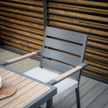 Maze - Vancouver 4 Seat Aluminium Square Dining Set - Dove Grey - Blythe Living
