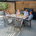 Maze - Vancouver 6 Seat Aluminium Rectangular Dining Set - Dove Grey - Blythe Living