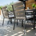 Maze - Vancouver 6 Seat Aluminium Rectangular Dining Set - Dove Grey - Blythe Living