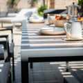 Maze - Vancouver 6 Seat Aluminium Rectangular Dining Set - Dove Grey - Blythe Living