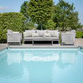 Maze - Milan Rope Weave 3 Seat Sofa Set with Rectangular Coffee Table - Cool Linen - Blythe Living