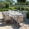Maze - Milan Rope Weave 8 Seat Rectangular Dining Set - Cool Linen - Blythe Living