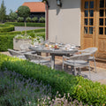 Maze - Florence Rope Weave 6 Seat Oval Dining Set with Lazy Susan - Blythe Living
