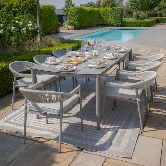 Maze - Florence Rope Weave 8 Seat Rectangular Dining Set - Blythe Living