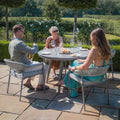 Maze - Florence Rope Weave 4 Seat Round Dining Set with Lazy Susan - Blythe Living
