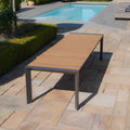 Maze - Jakarta Teak Extending 6 - 10 Seat Rectangular Dining Table
with 10 Ibiza Oatmeal Dining Chairs - Blythe Living