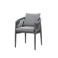 Maze - Jakarta Teak Extending 6 - 10 Seat Rectangular Dining Table
with 10 Milan Charcoal Rope Weave Dining Chairs - Blythe Living
