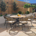 Maze - Bali Rope Weave 6 Seat Round Dining Set - Blythe Living