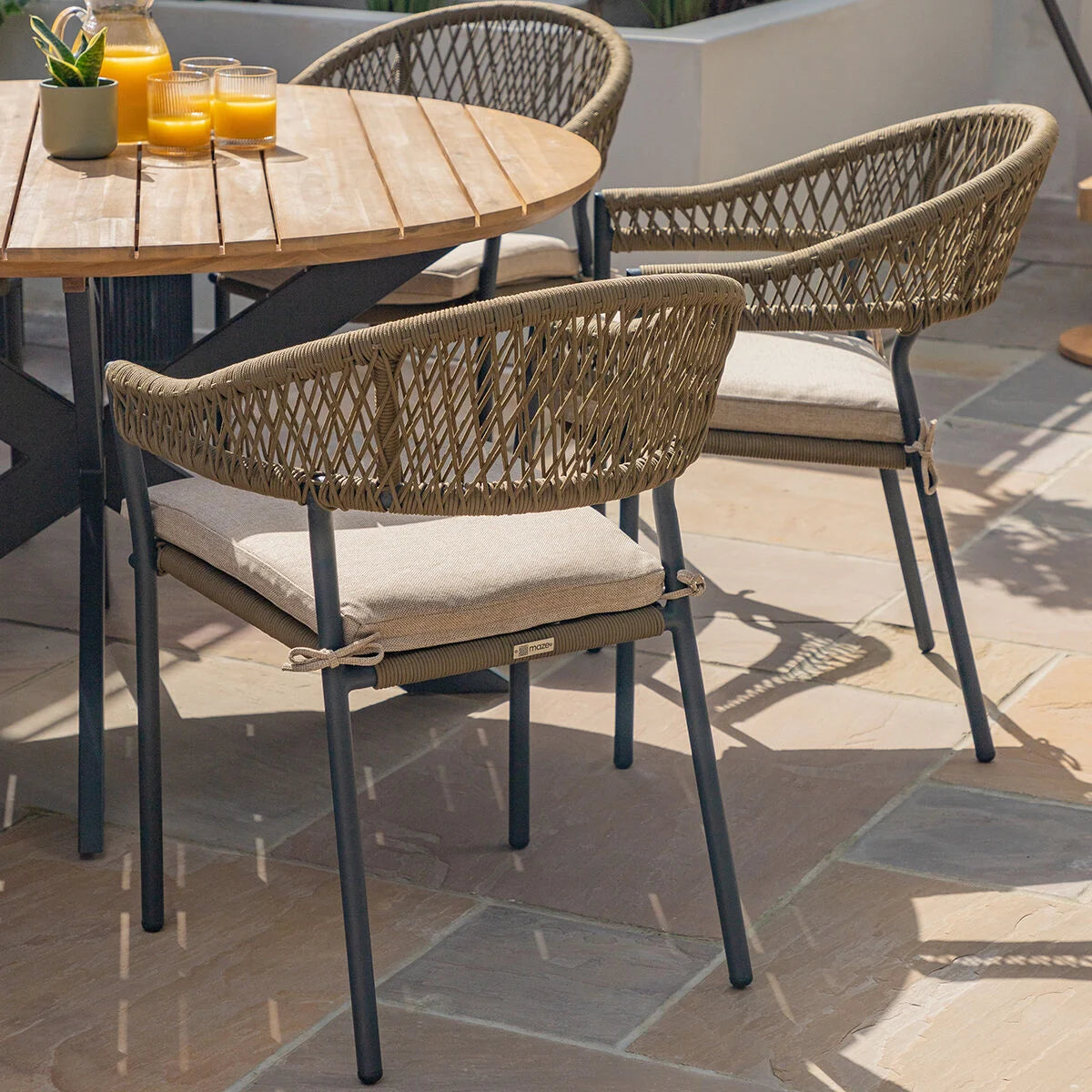 Maze - Bali Rope Weave 6 Seat Round Dining Set - Blythe Living