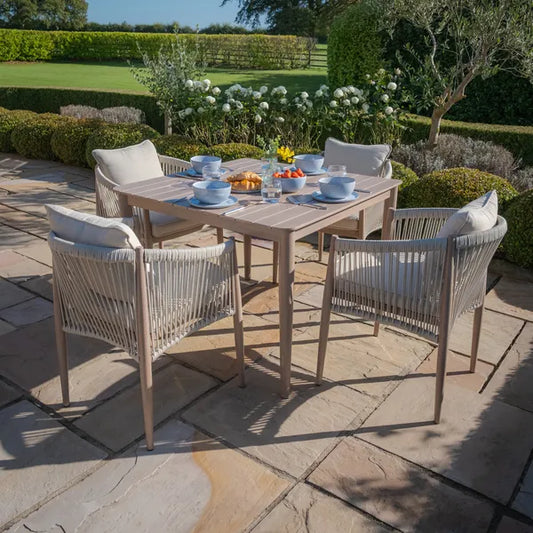 Maze - Havana Rope Weave 4 Seat Square Dining Set - Blythe Living