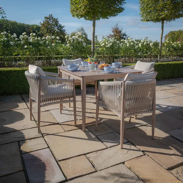 Maze - Havana Rope Weave 4 Seat Square Dining Set - Blythe Living