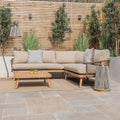 Maze - Bali Rope Weave Corner Sofa Set with Large Square Coffee Table - Blythe Living