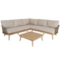 Maze - Bali Rope Weave Corner Sofa Set with Large Square Coffee Table - Blythe Living