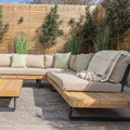 Maze - Bali Rope Weave Platform Corner Sofa Set with Large Square Coffee Table - Blythe Living