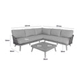 Maze - Bali Rope Weave Corner Sofa Set with Large Square Coffee Table - Blythe Living