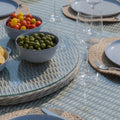 Maze - Oxford 6 Seat Oval Dining Set with Heritage Dining Chairs & Woven Lazy Susan - Blythe Living