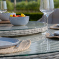 Maze - Oxford 8 Seat Round Dining Set with Heritage Dining Chairs & Woven Lazy Susan - Blythe Living