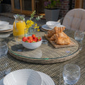 Maze - Winchester 6 Seat Oval Dining Set with Heritage Dining Chairs & Woven Lazy Susan - Blythe Living