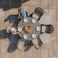 Maze - Winchester 6 Seat Round Dining Set with Heritage Dining Chairs & Woven Lazy Susan - Blythe Living