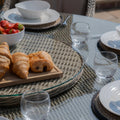 Maze - Winchester 6 Seat Round Dining Set with Heritage Dining Chairs & Woven Lazy Susan - Blythe Living