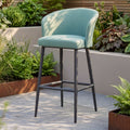 Maze - Outdoor Fabric High Zen Bar Stool - Sage Green - Blythe Living