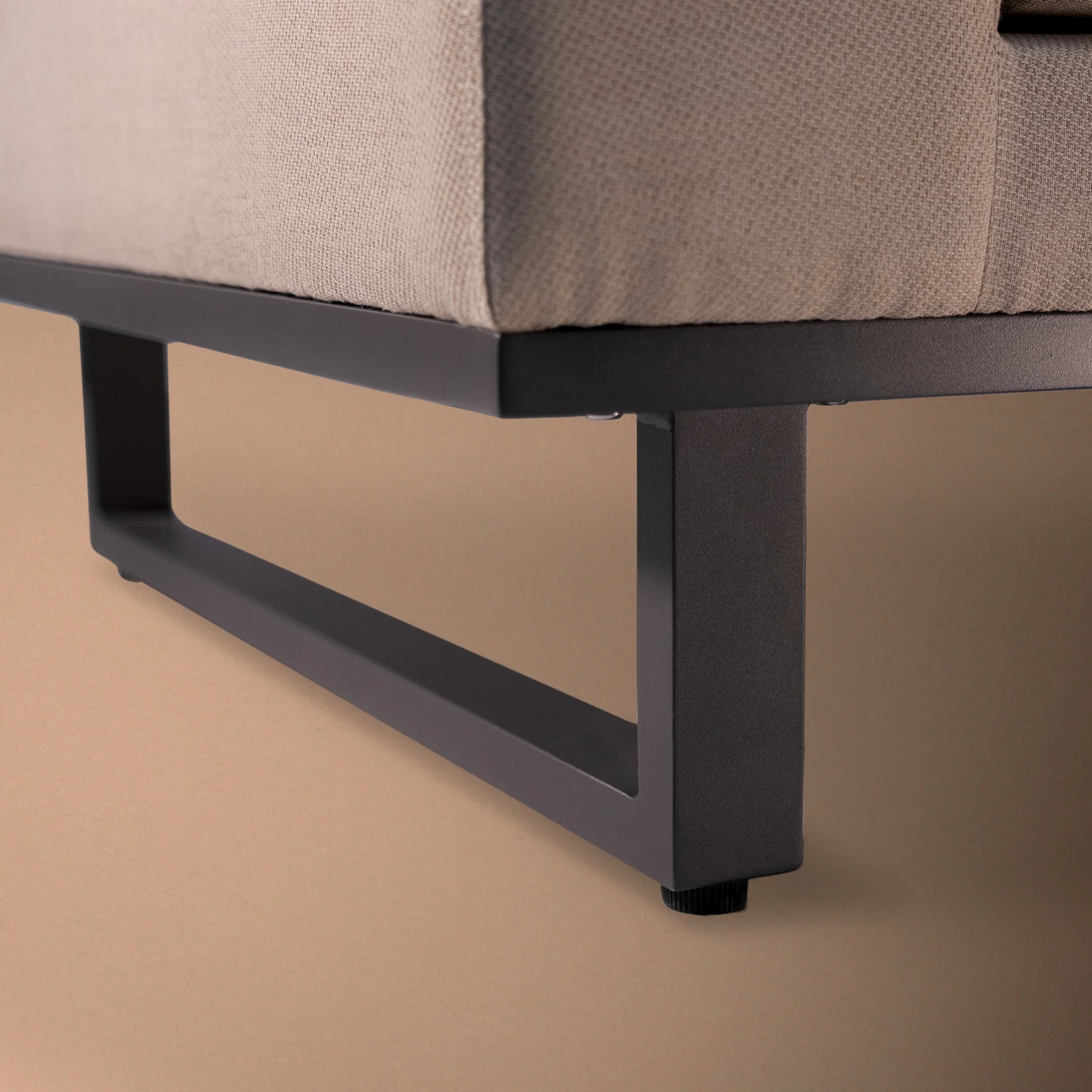 Maze - Outdoor Fabric Ethos Large Corner Group - Oatmeal With Square Coffee Table - Blythe Living
