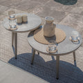 Maze - Monaco Rope Weave Lounge Set with 2 Round Coffee Tables - Cool Linen - Blythe Living