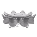 Maze - Oxford 8 Seat Round Dining Set with Heritage Dining Chairs & Woven Lazy Susan - Blythe Living