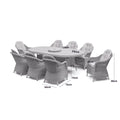 Maze - Oxford 8 Seat Oval Dining Set with Heritage Dining Chairs & Woven Lazy Susan - Blythe Living