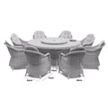 Maze - Winchester 8 Seat Round Dining Set with Heritage Dining Chairs & Woven Lazy Susan - Blythe Living