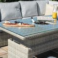 Maze - Oxford Deluxe Large Rattan Corner Dining Set with Rising Table & Armchair - Blythe Living