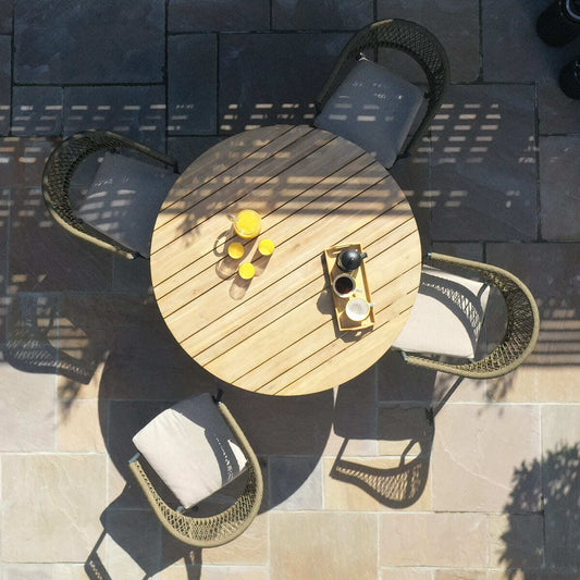 Maze - Bali Rope Weave 4 Seat Round Dining Set - Blythe Living