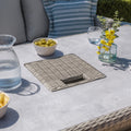 Maze - Oxford Rattan Corner Dining Set
with Ice Bucket & Rising Table - Ceramic Glass - Blythe Living