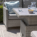 Maze - Oxford Sofa Rattan Dining Set
with Ice Bucket & Rising Table - Ceramic Glass - Blythe Living