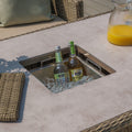 Maze - Winchester Corner Rattan Dining Set
with Ice Bucket & Rising Table - Ceramic Glass - Blythe Living