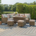Maze - Winchester Corner Rattan Dining Set
with Ice Bucket & Rising Table - Ceramic Glass - Blythe Living