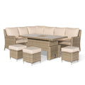 Maze - Winchester Corner Rattan Dining Set
with Ice Bucket & Rising Table - Ceramic Glass - Blythe Living