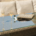Maze - Winchester Deluxe Large Rattan Corner Dining Set with Rising Table & Armchair - Blythe Living