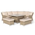 Maze - Winchester Royal Corner Rattan Dining Set
with Ice Bucket & Rising Table - Ceramic Glas - Blythe Living