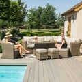Maze - Winchester Deluxe Large Rattan Corner Dining Set with Rising Table & Armchair - Blythe Living