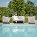 Maze - Milan Rope Weave 2 Seat Sofa Set with Rectangular Coffee Table - Cool Linen - Blythe Living