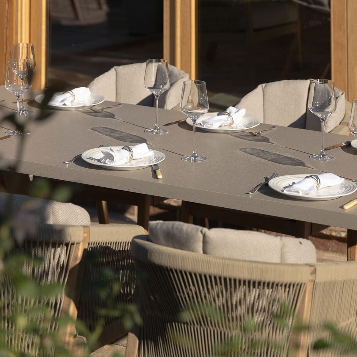 Maze - Martinique Rope Weave 8 Seat Rectangular Dining Set - Blythe Living