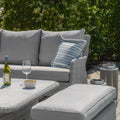 Maze - Oxford Royal Rattan Corner Dining Sofa Set
with Ice Bucket & Rising Table - Ceramic Glass - Blythe Living