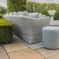 Maze - Oxford Deluxe Large Rattan Corner Dining Set
with Rising Table & Armchair - Ceramic Glass - Blythe Living